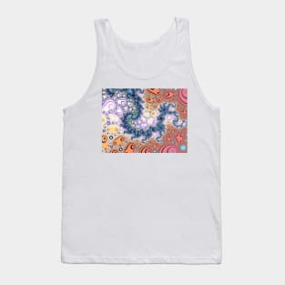 Decorative aquatic paisley pattern fractal image Tank Top